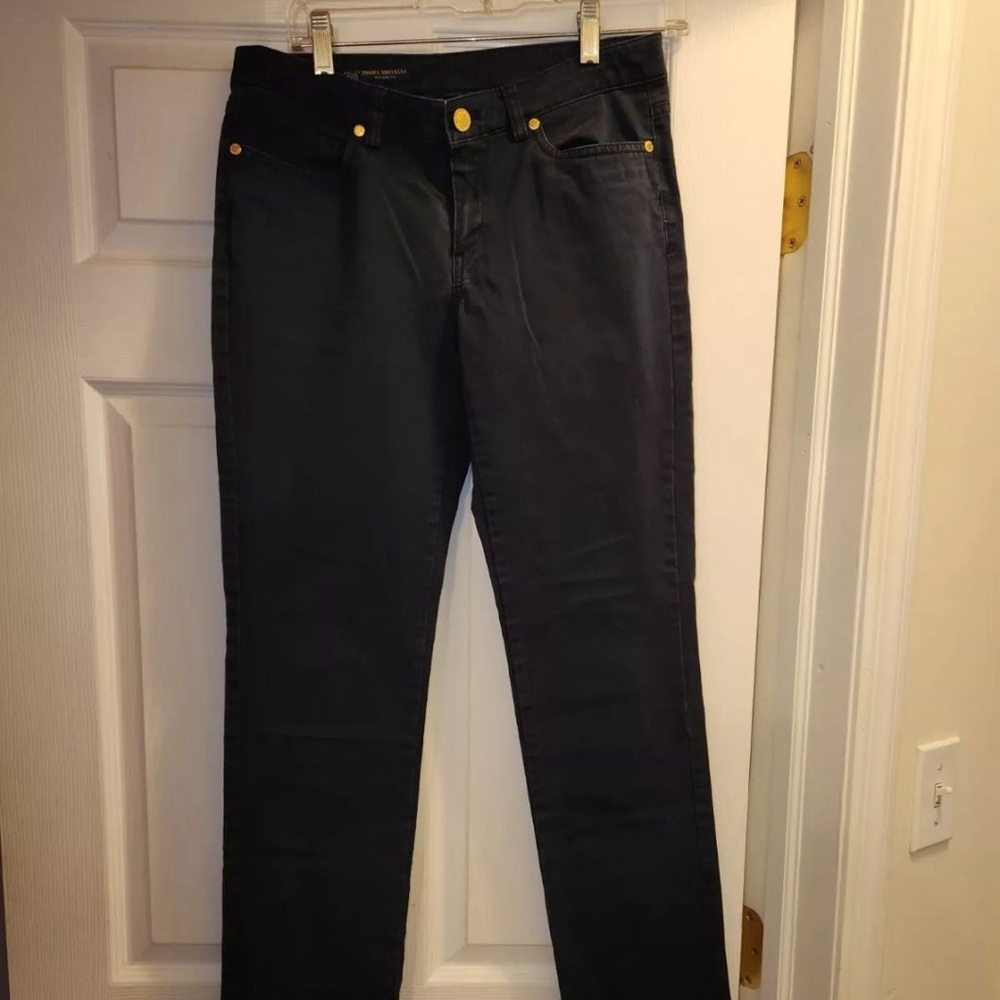 Brooks Brothers "346" Natalie Fit Blue Denim Pants Women Size 2 Cotton Spandex